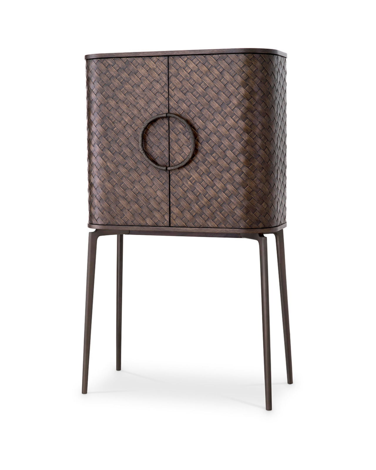 Nilsson vinskåp ekfanér brons