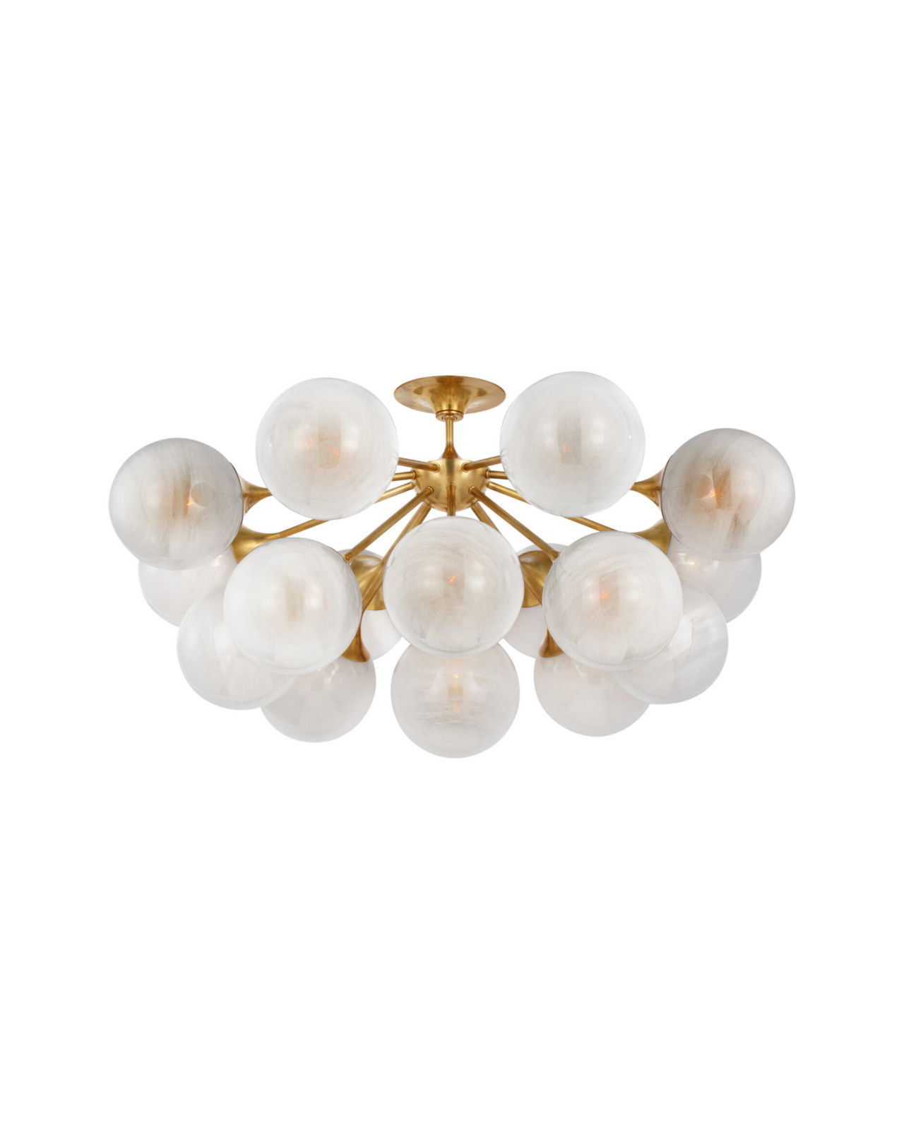 Cristol 43" Flush Mount Hand-Rubbed Antique Brass
