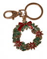 Amadeus Christmas Wreath Keyring Green