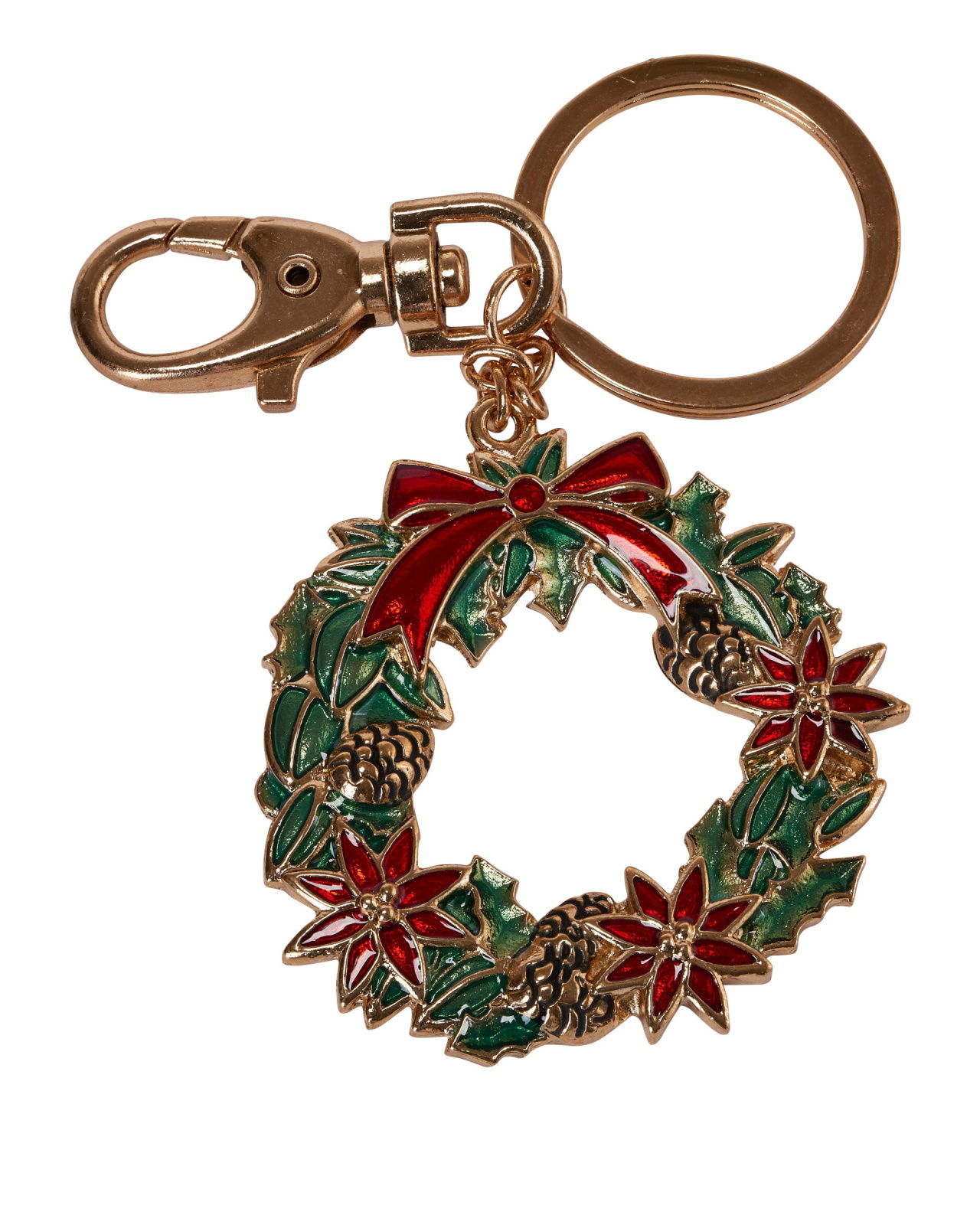 Amadeus Christmas Wreath Keyring Green