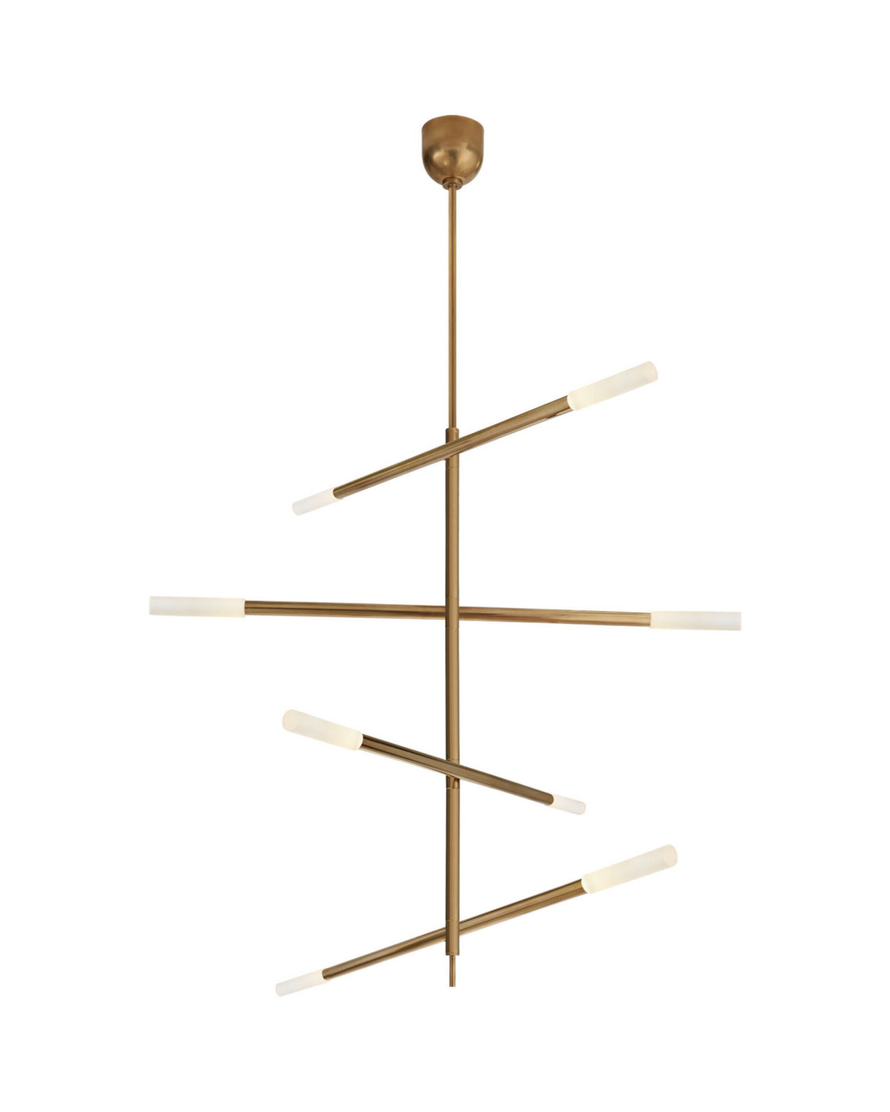 Rousseau Articulating Chandelier Antique Brass L