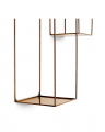 Deco Rectangular Wall Rack Vintage Brass Set of 2