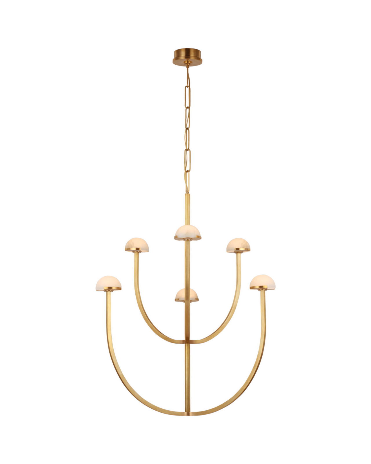 Pedra Large Two-Tier Chandelier Antique Brass