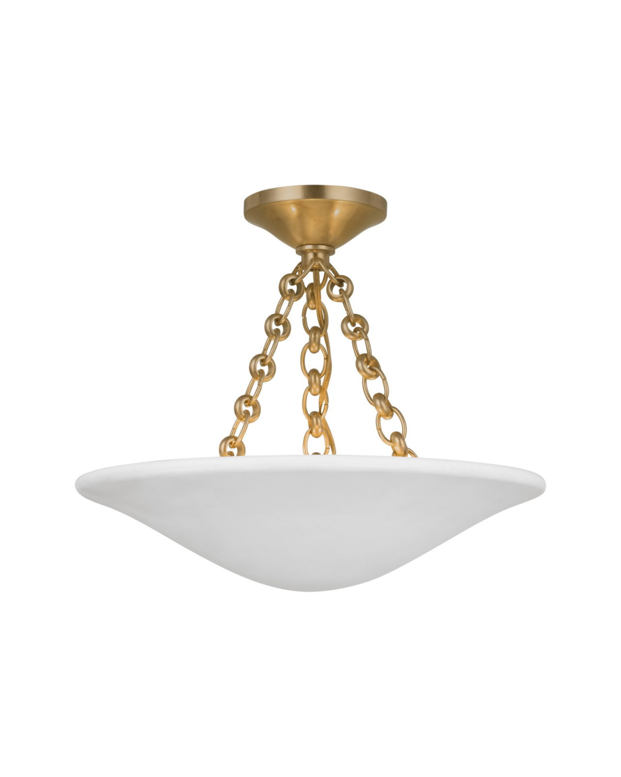 Mollino 16" Semi Flush Mount Antique Brass