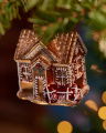 Peder Gingerbread House Ornament Gold