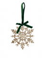 Weston Snowflake Ornament Gold/Green