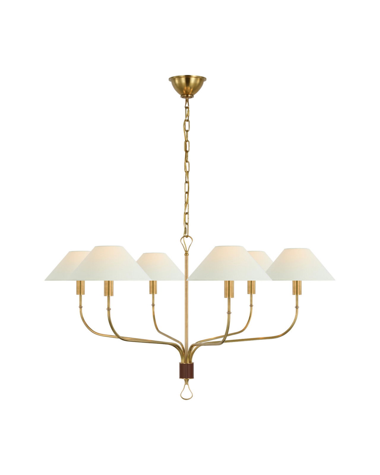 Griffin Tail Chandelier Antique Brass XL