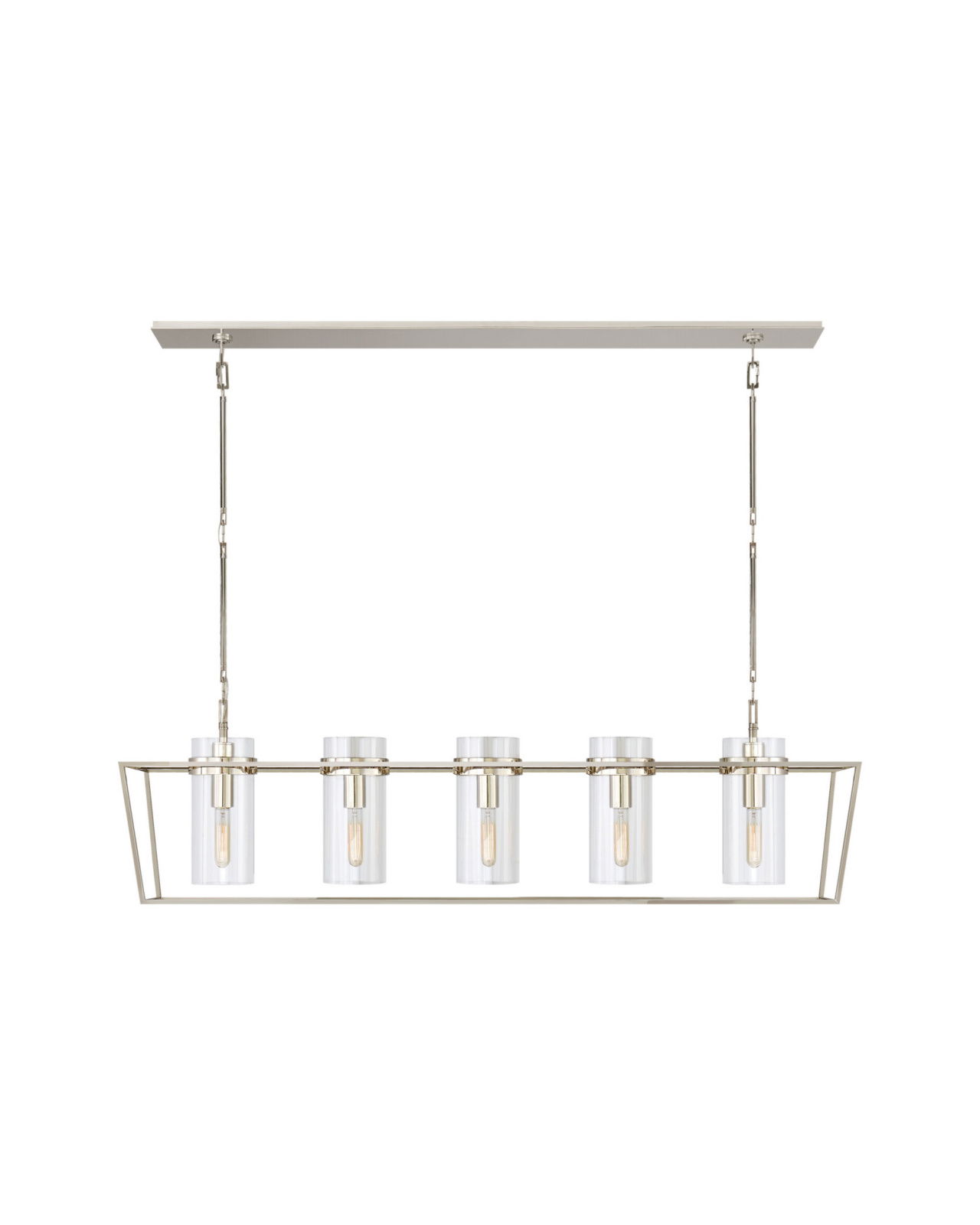 Presidio Large Linear Lantern Polished Nickel