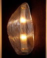Hibis wandlamp antiek messing