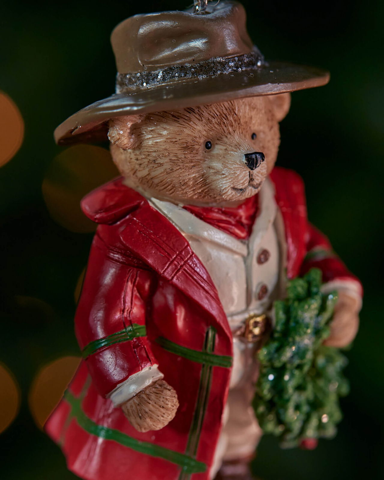 Colt björn med krans julgransdekoration