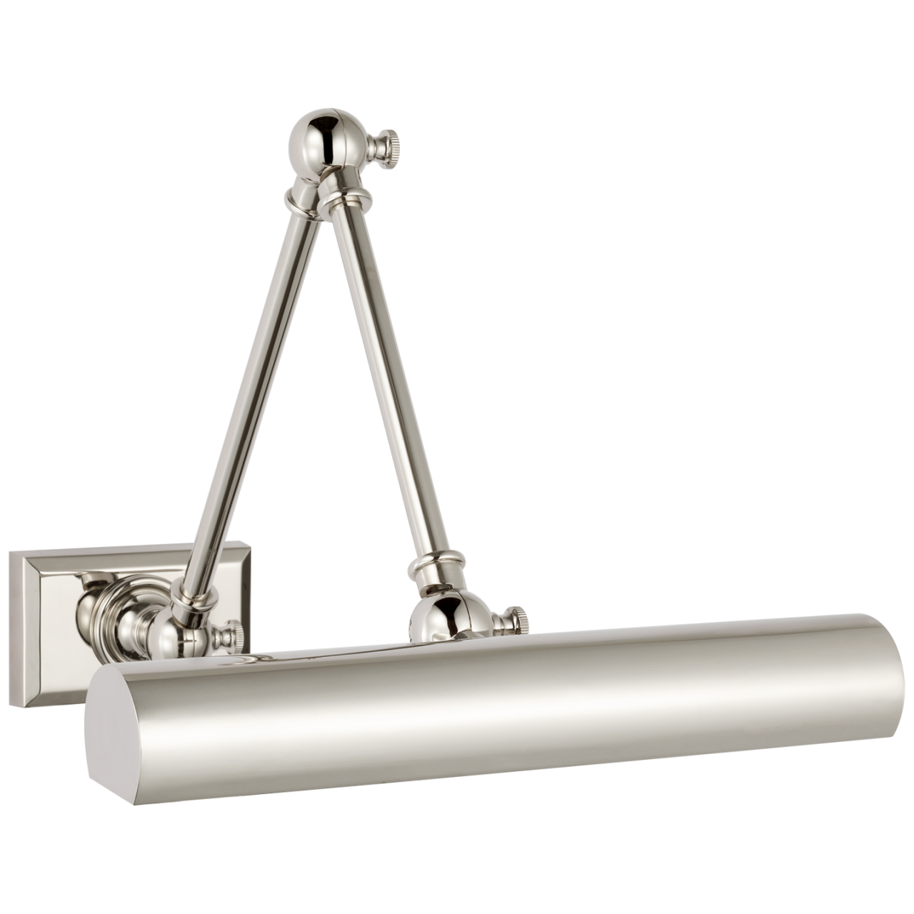 Cabinet Maker 12" Double Library Light Polished Nickel