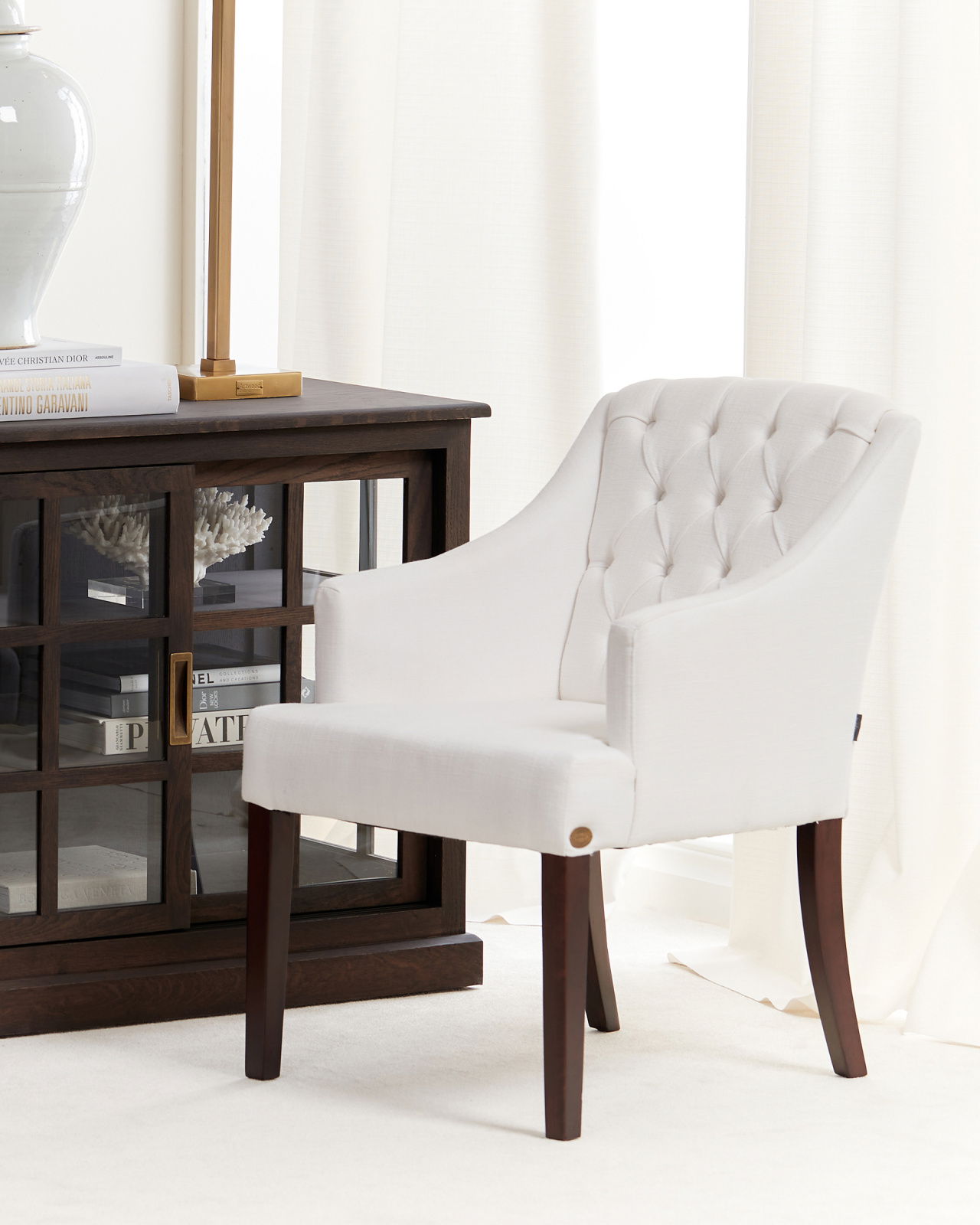 Newport Delano karmstol off-white