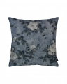 Impasto Floral Denim Cushion Cover - Blue