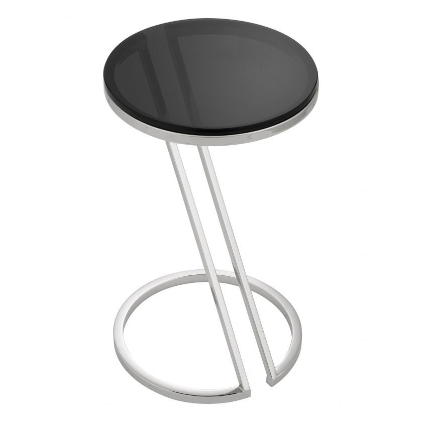 Falcone side table polished stainless steel