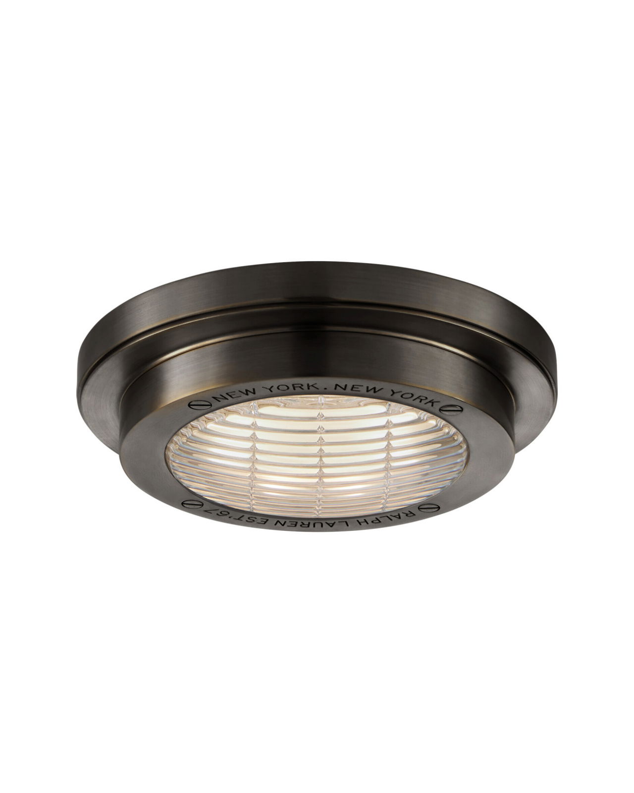 Grant 6.25" Solitaire Flush Mount Bronze