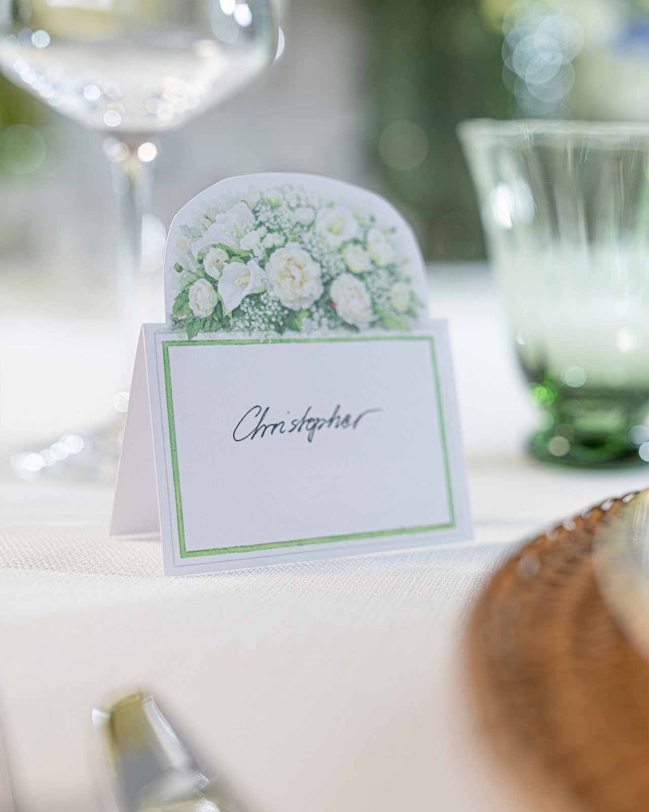 Ivory Bloom placeringskort 8-pack