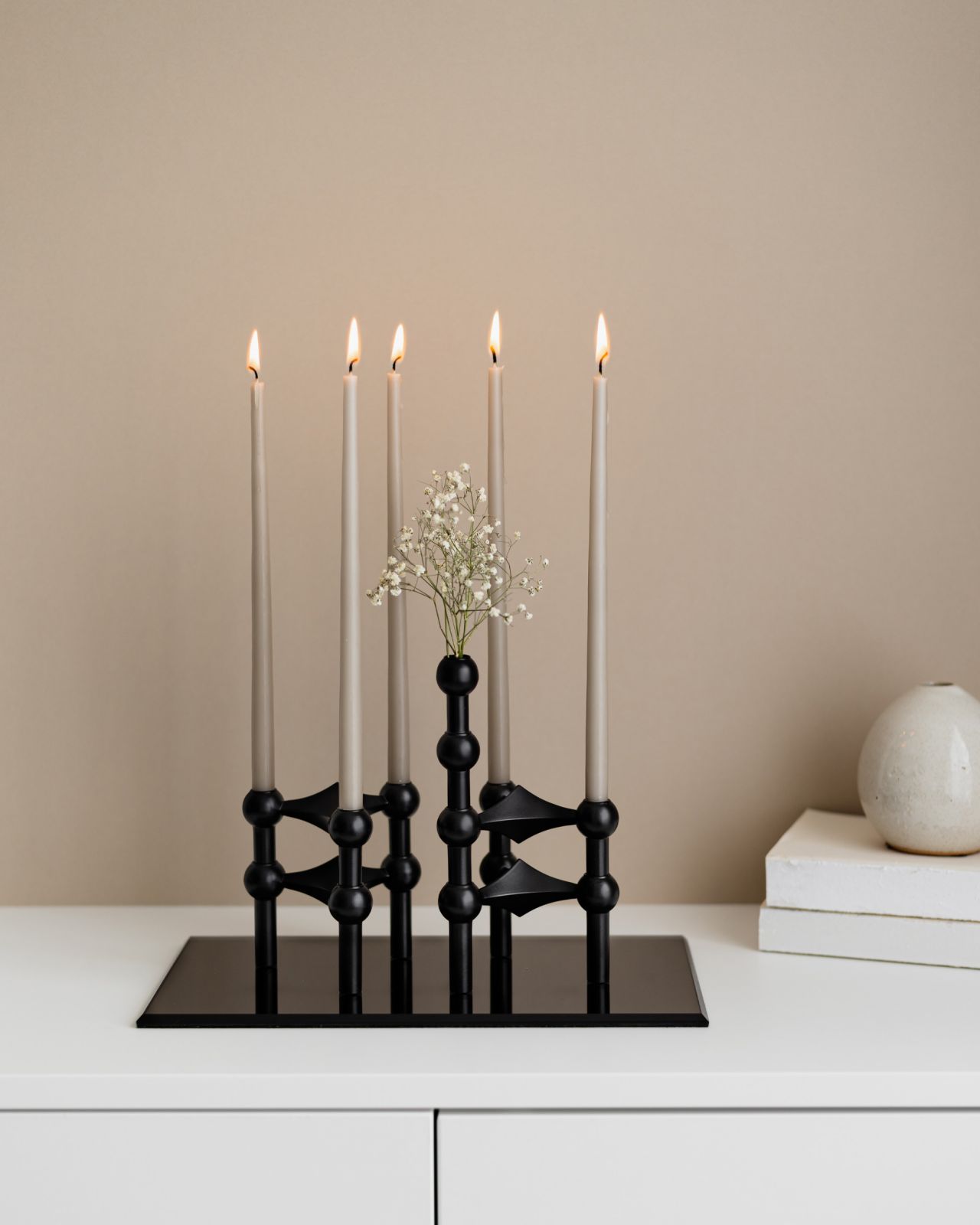Stoff Nagel Candlestick Black