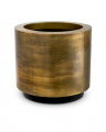 Jasper Planter Round Vintage Brass