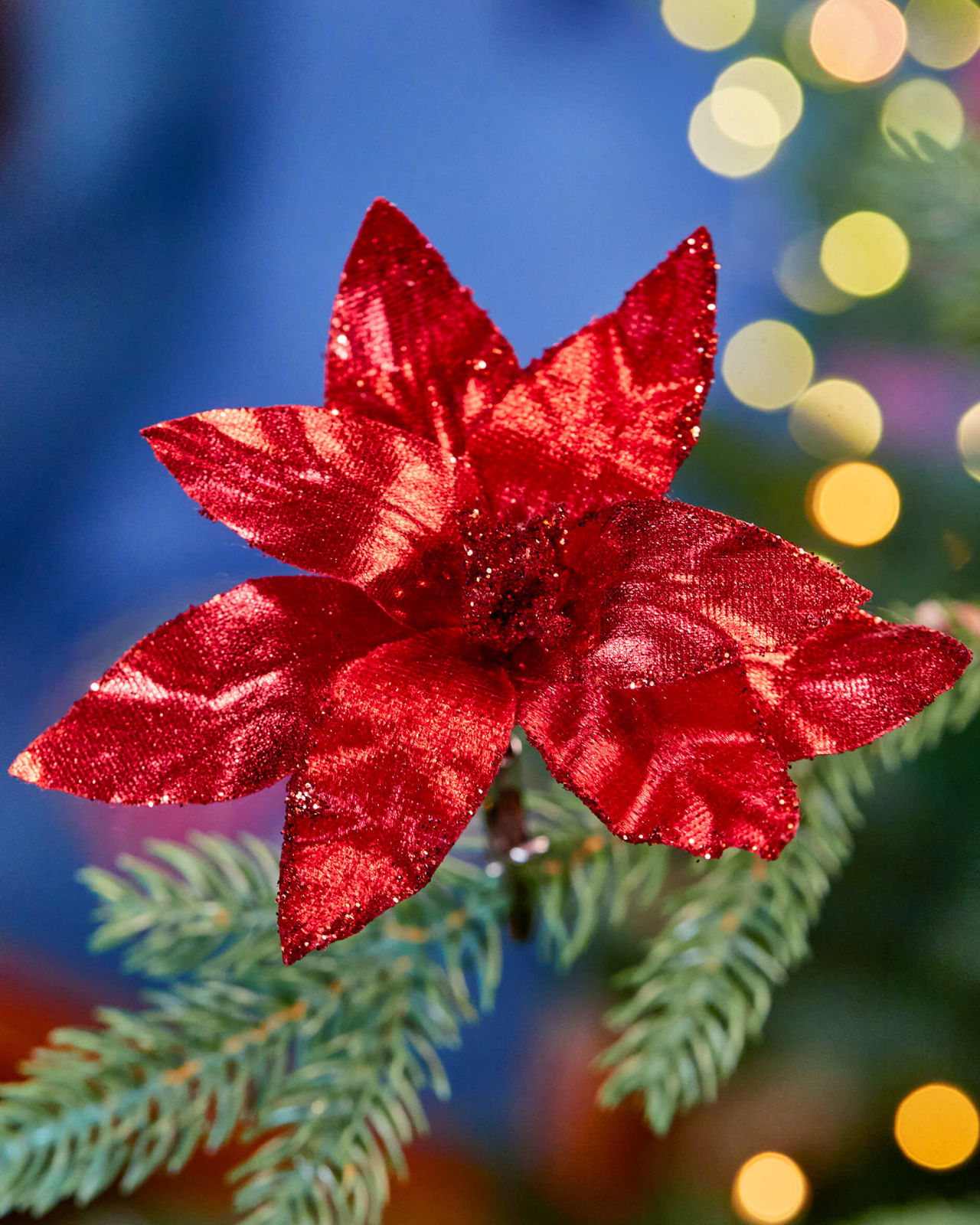 Eleanor Poinsettia Ornament Red