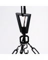 Darlana Medium Wrapped Ring Chandelier Aged Iron and Rattan