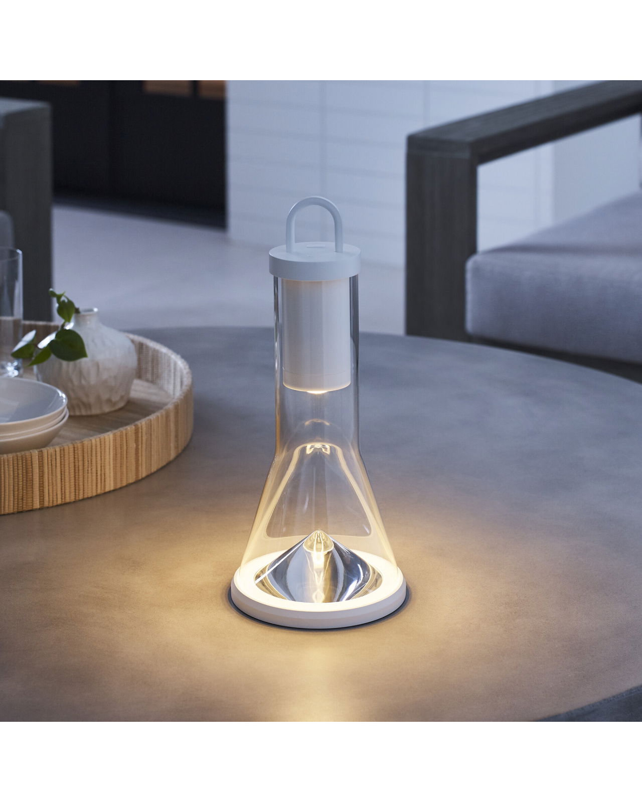 Kandella bordslampa uppladdningsbar vit