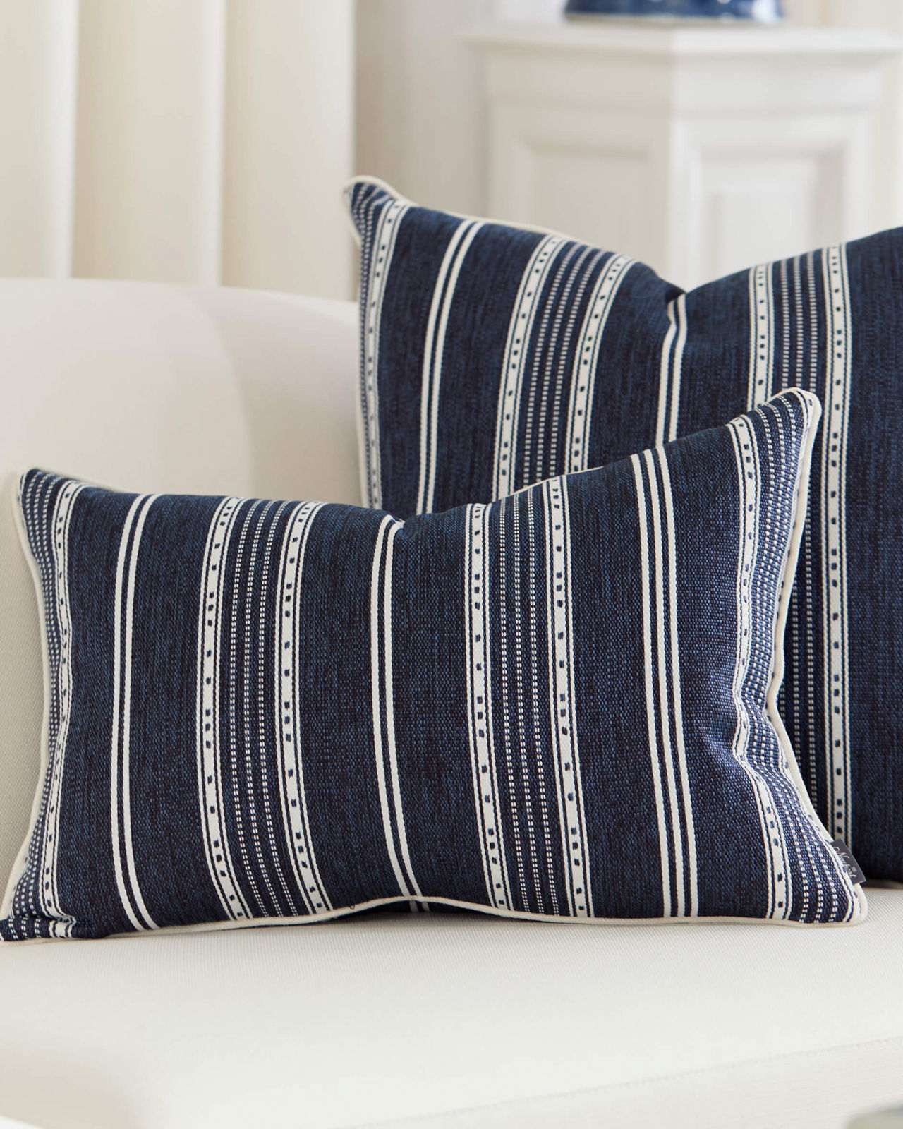 Ensenada Stripe kuddfodral indigo