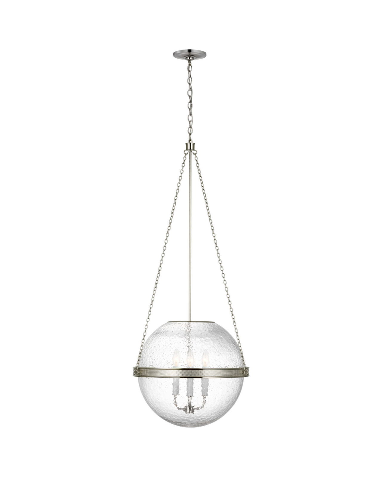 Reese 18" Globe Pendant Nickel