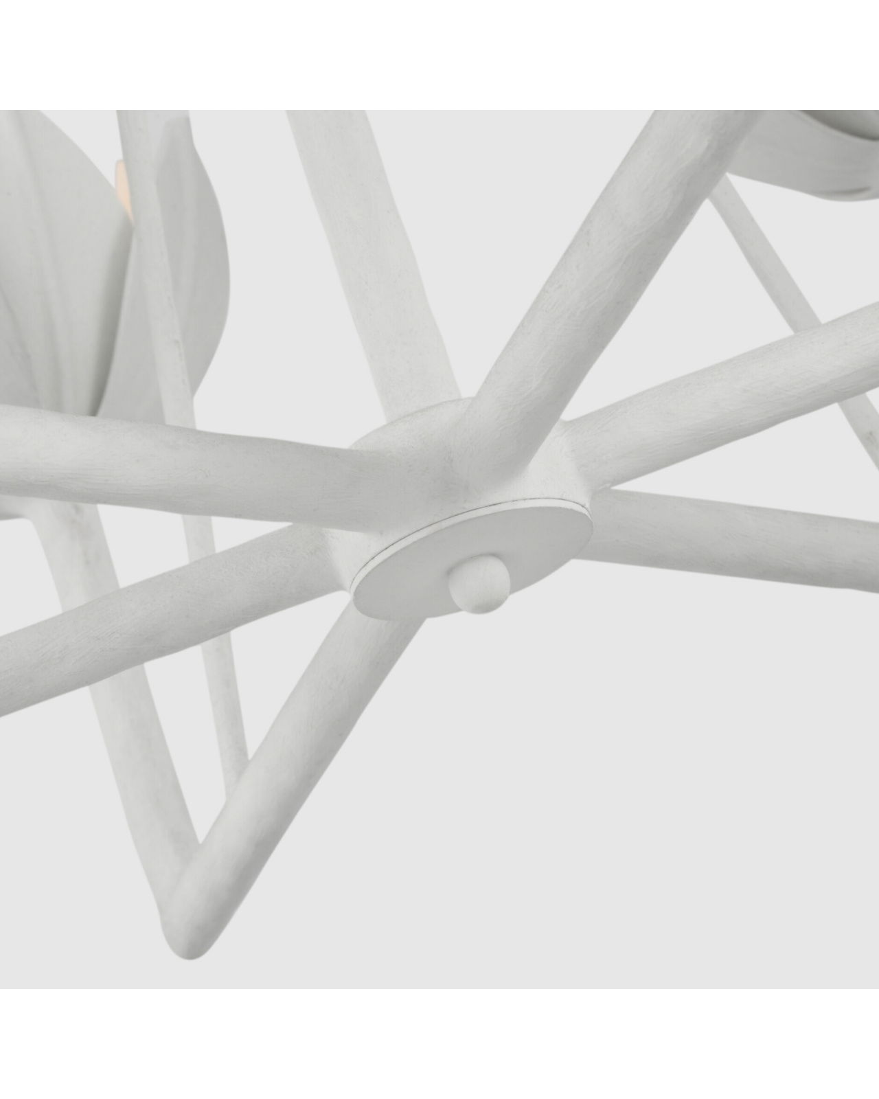 Alberto Small Low Ceiling Chandelier Plaster White