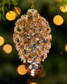 Ethan Pine Cone Ornament Gold