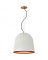 Murphy Pendant White and Dark Teak Medium