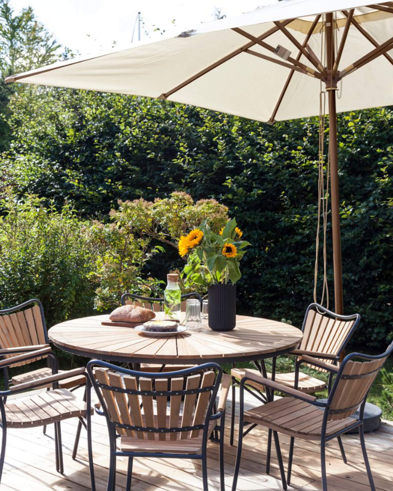 Ibiza parasoll off-white 3x3