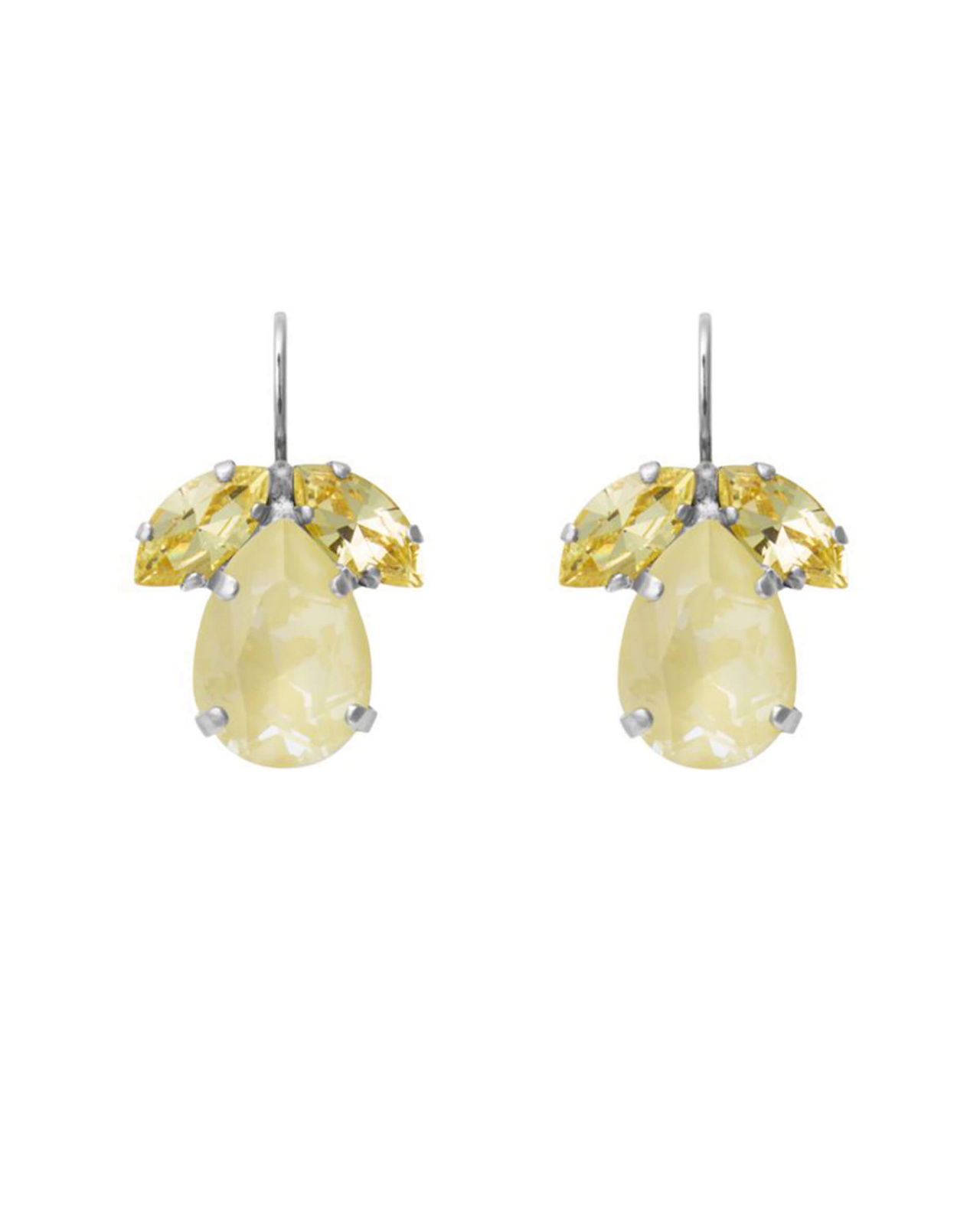 Petite Timo korvakorut soft yellow combo rhodium