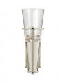 Robinson Single Sconce Polished Nickel/Clear Glass