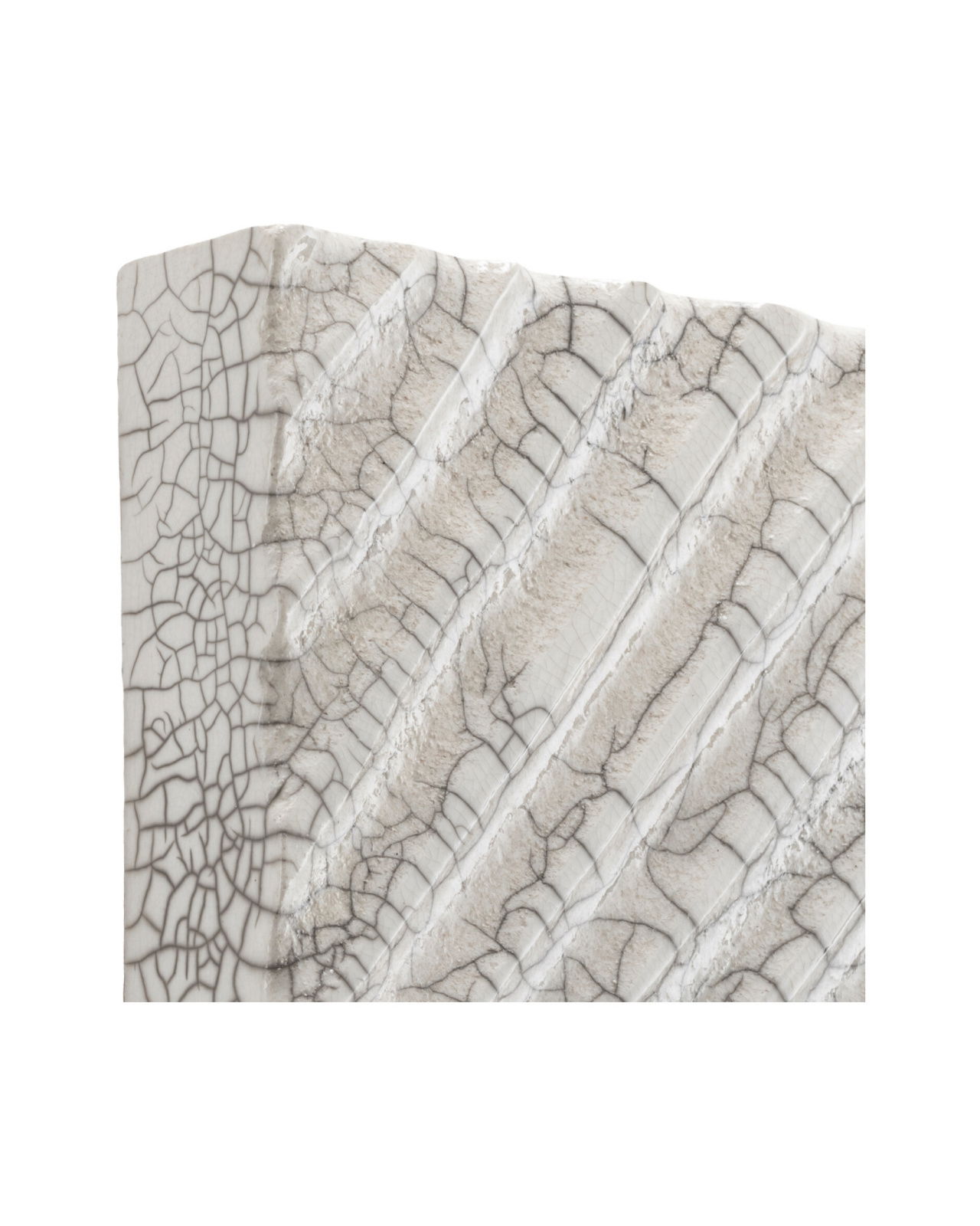 Division diagonal väggdekoration vit