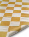Square Rug White/Yellow