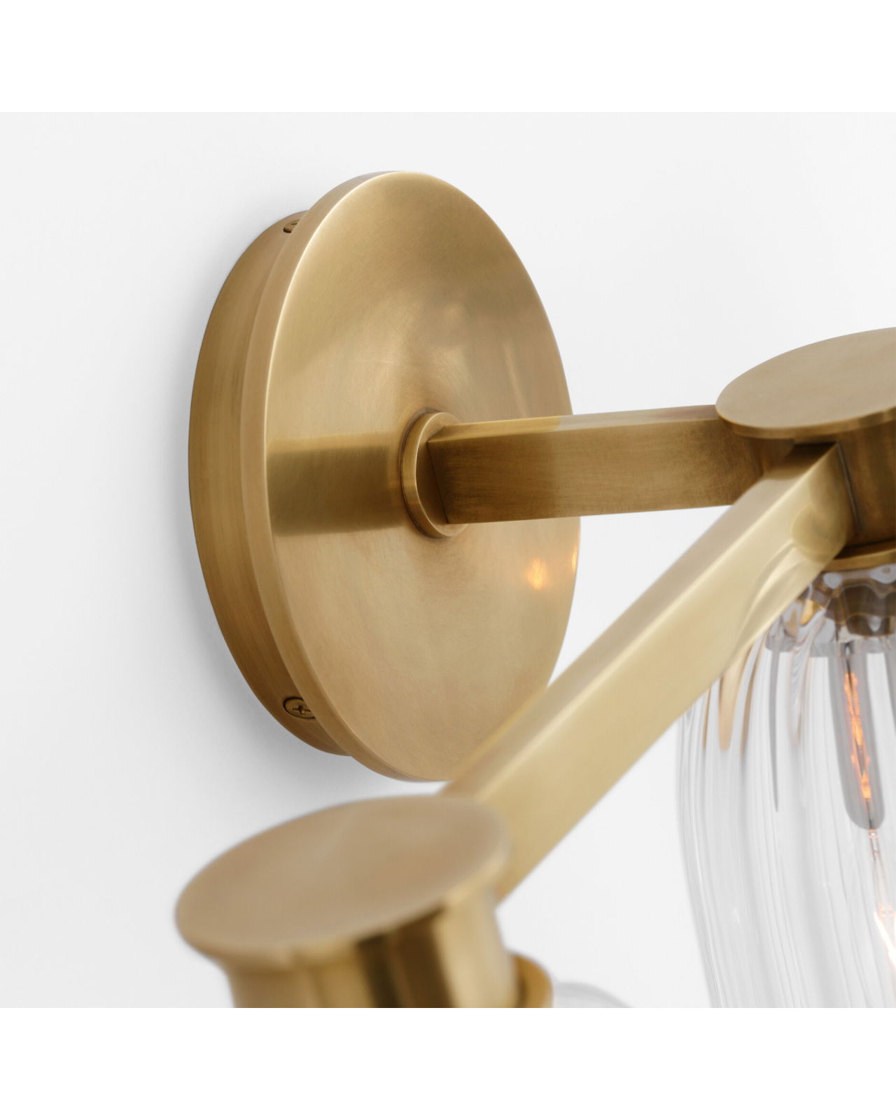 Asalea Triple Vanity Light Hand-Rubbed Antique Brass