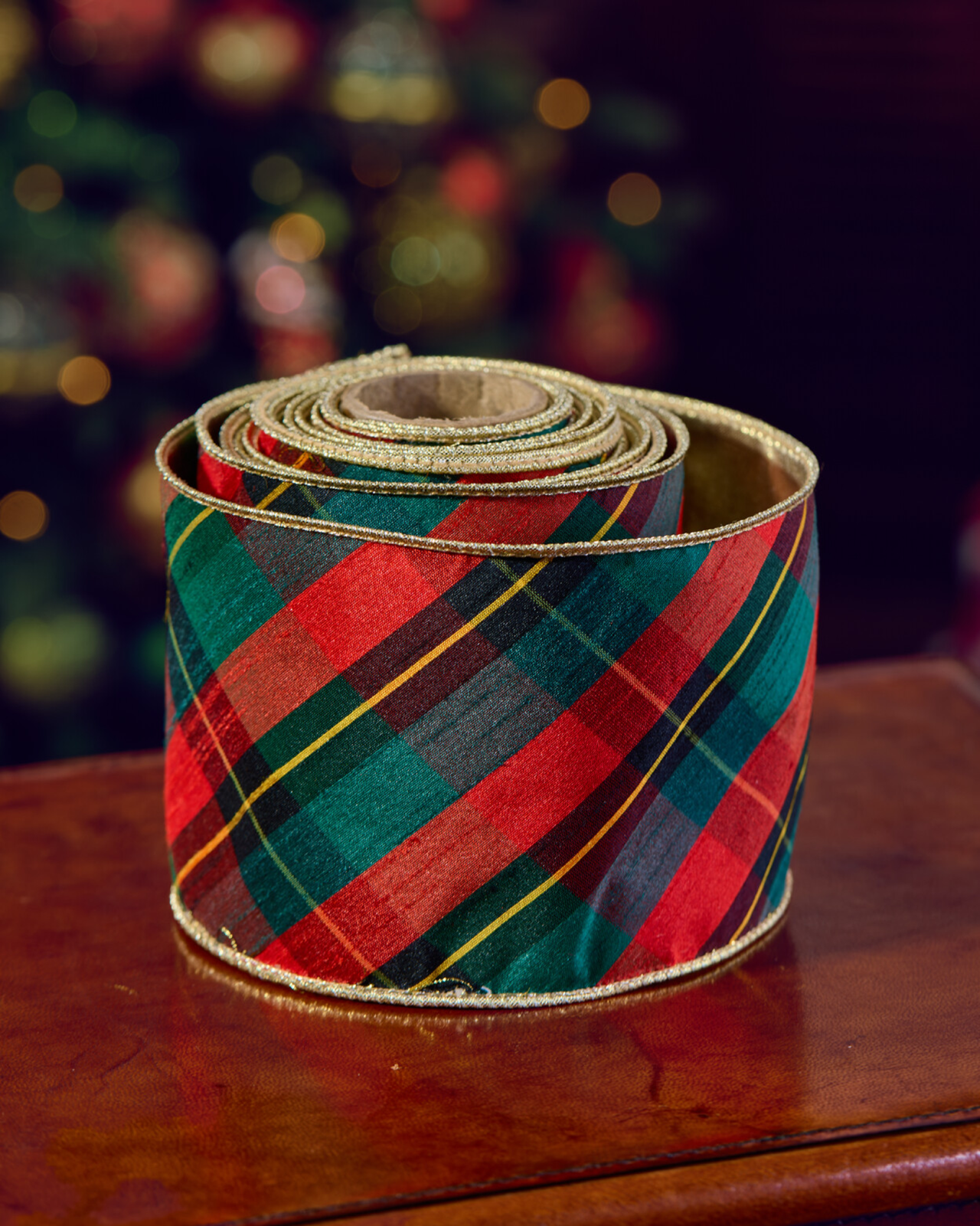 Angus textile ribbon red/green 4.6 m