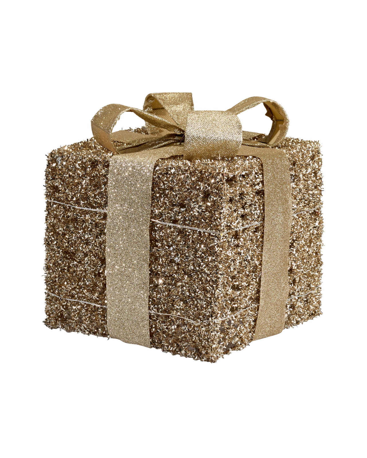 Trevor Paket LED Weihnachtsdekoration Champagner