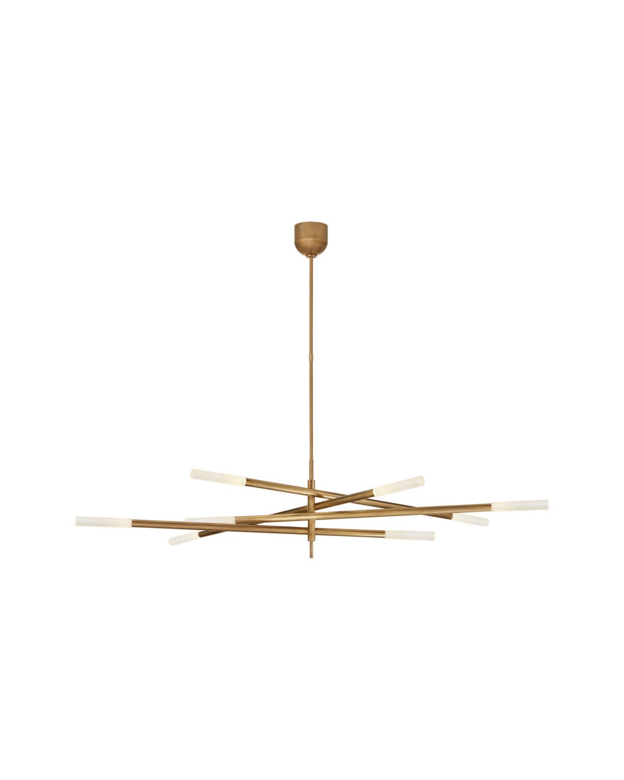 Rousseau Grande Eight Light Articulating Chandelier Antique-Burnished Brass