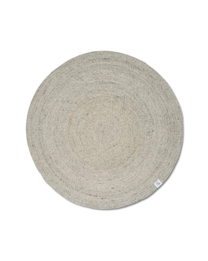 Merino Rug Round Concrete
