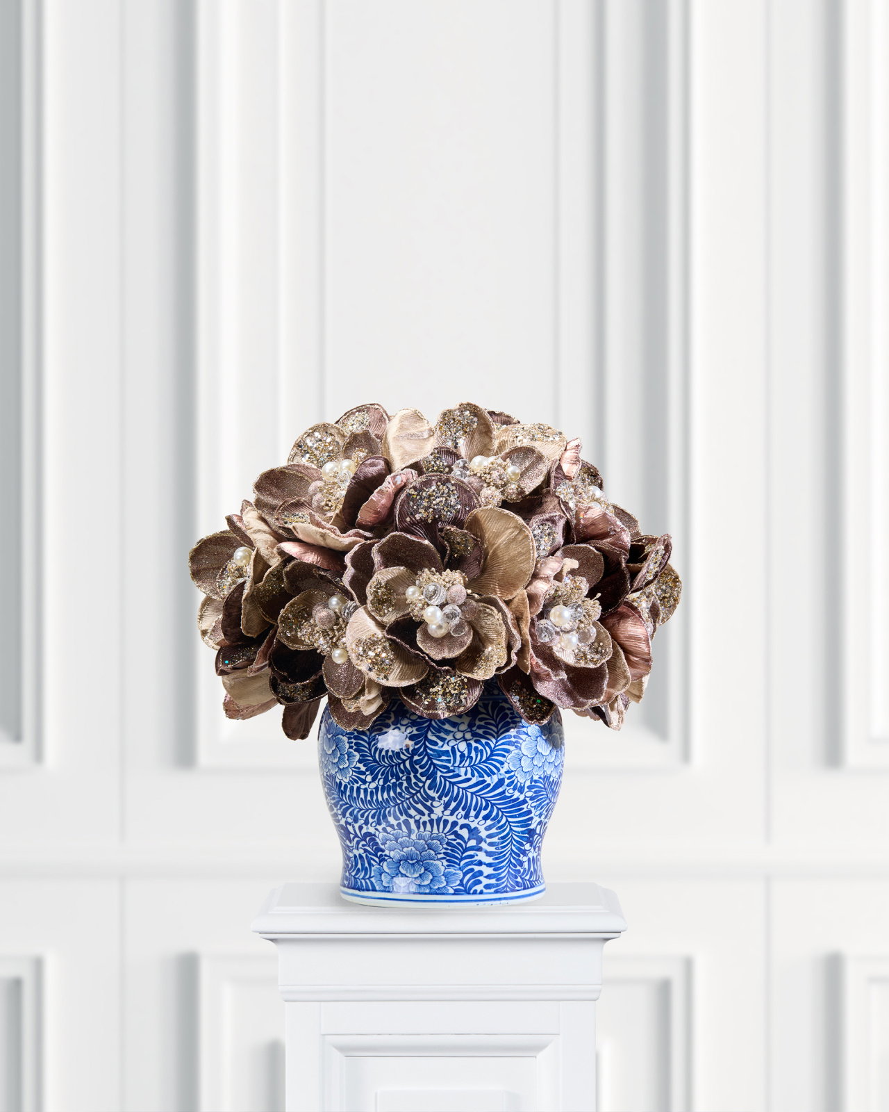 Magnolia Pearl Decorative Branch Brown