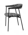 Julio Dining Chair Bouclé Sonata Black 2-set