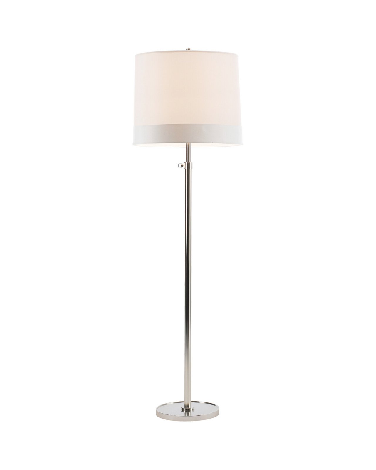Simple Floor Lamp Soft Silver/Silk Banded
