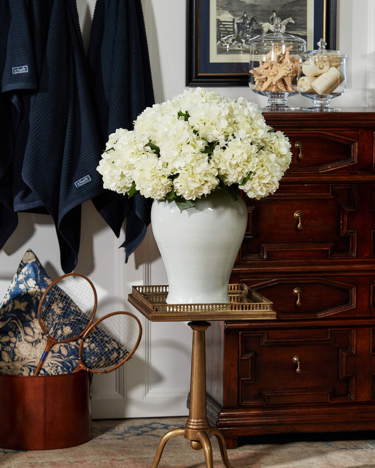 Hortensia snittblomma vit