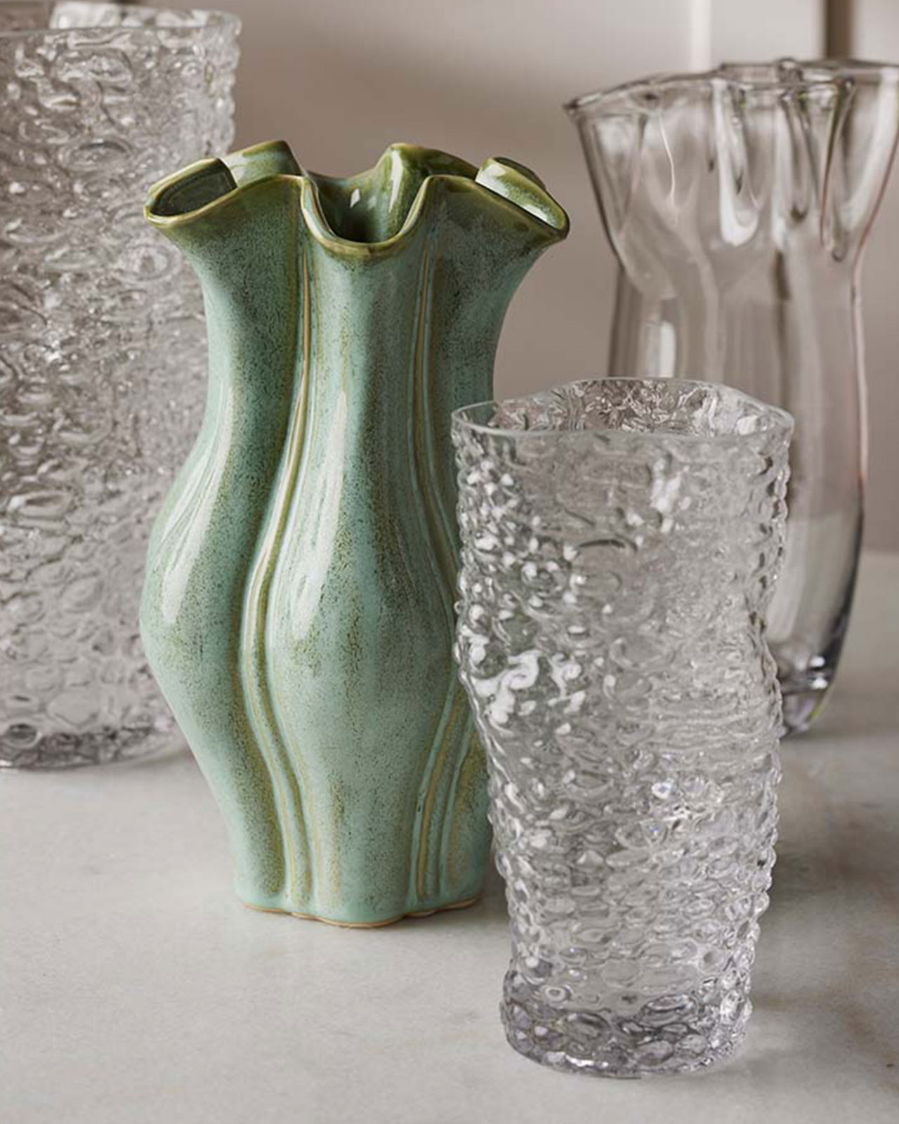 Zoey vaas helder glas