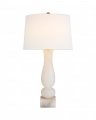 Contemporary Balustrade Table Lamp Alabaster/Linen