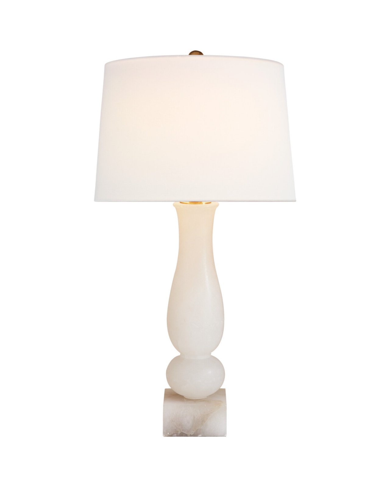 Contemporary Balustrade Table Lamp Alabaster/Linen