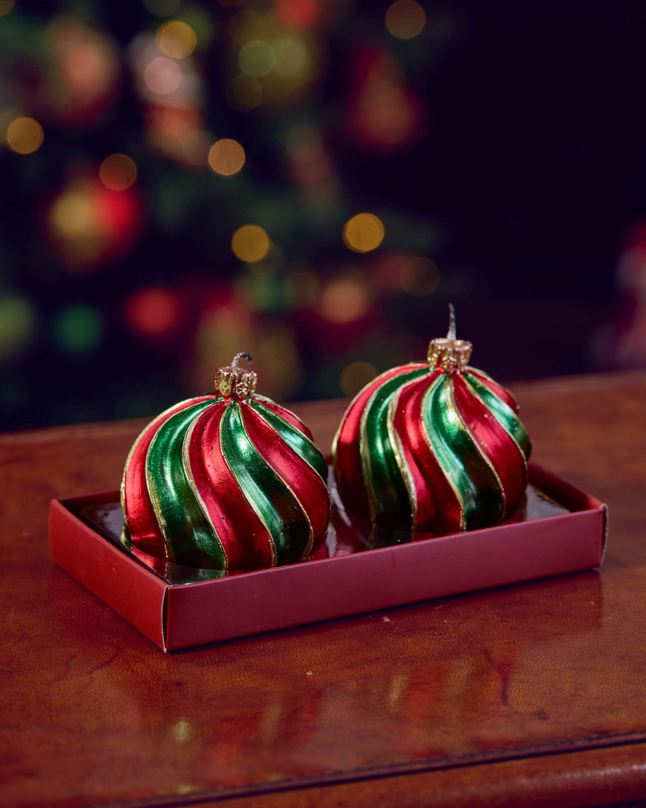 Alice Stumpenkerzen in Weihnachtskugel-Form 2er-Set