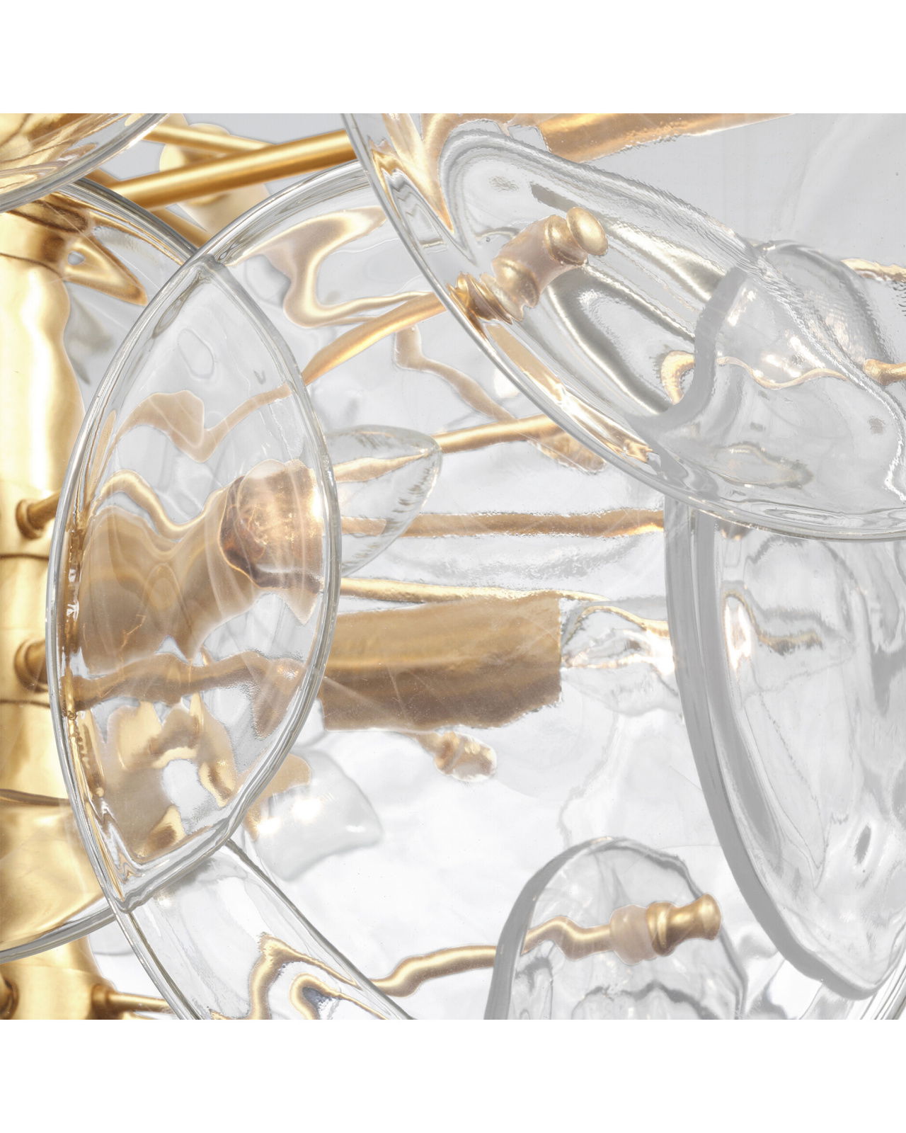 Loire takkrona guld/klarglas XL