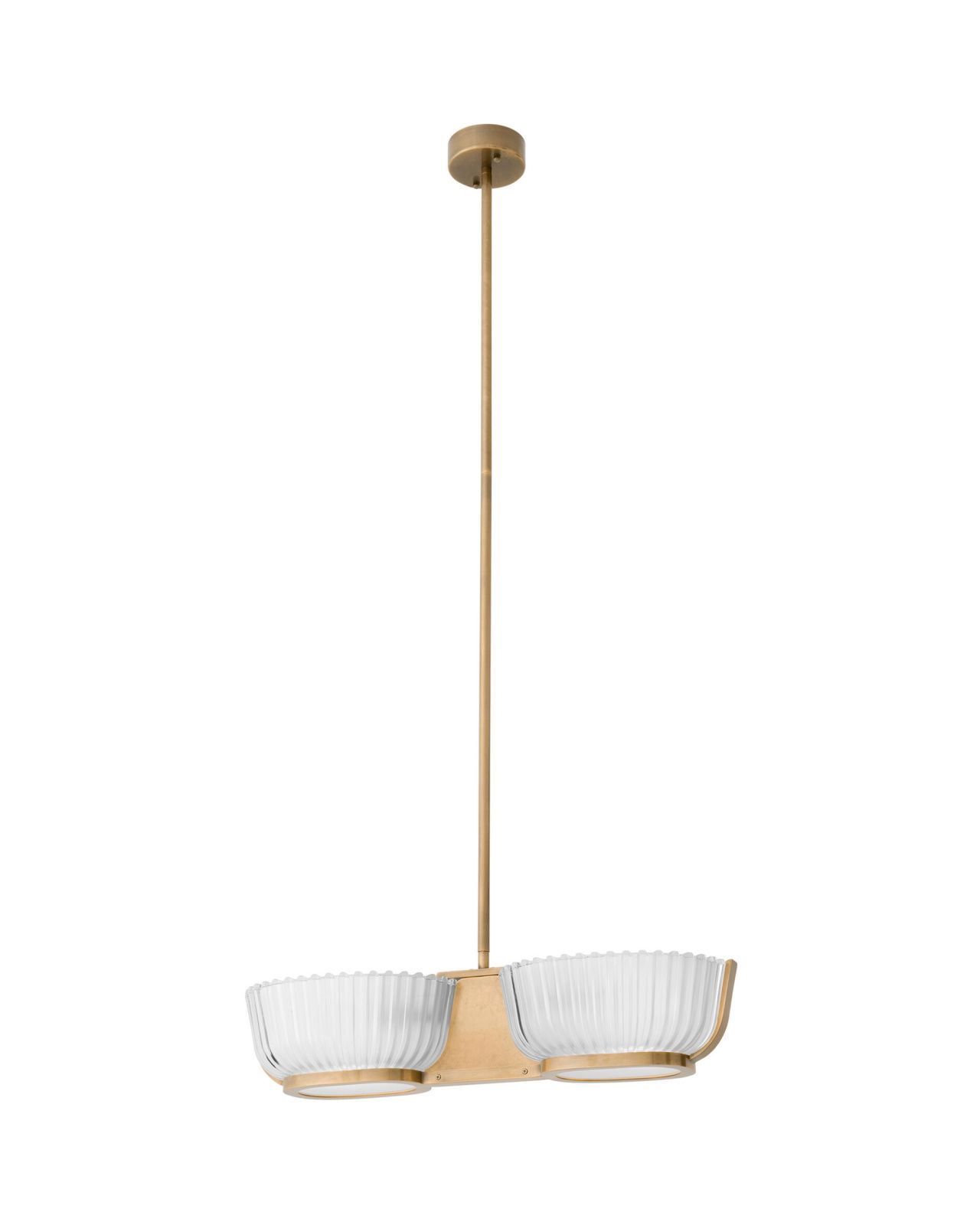 Artos Double Chandelier Vintage Brass Finish